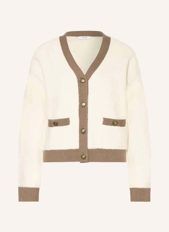REISS Strickjacke OLLI CREME / TAUPE