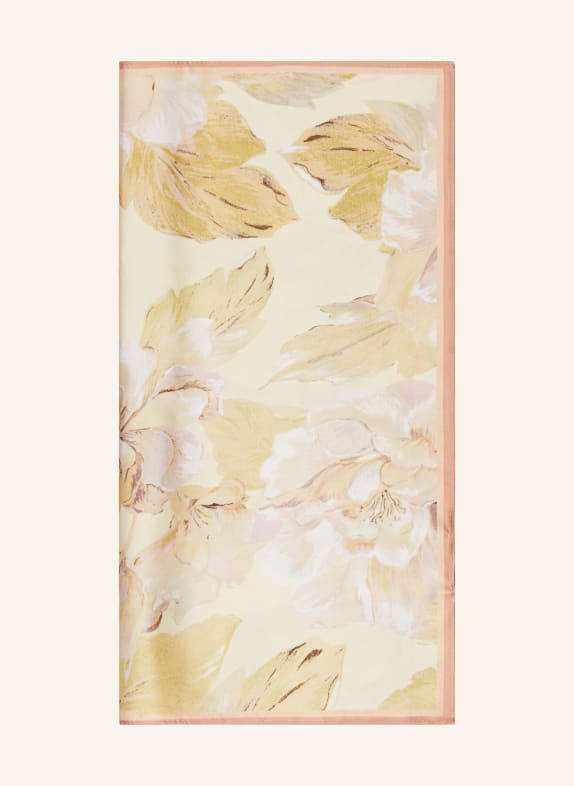 MRS & HUGS silk scarf BEIGE / COGNAC / LIGHT BROWN