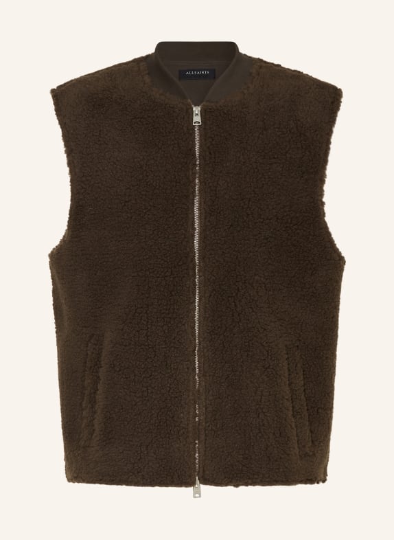 ALLSAINTS Teddyfell-Weste OTIS KHAKI