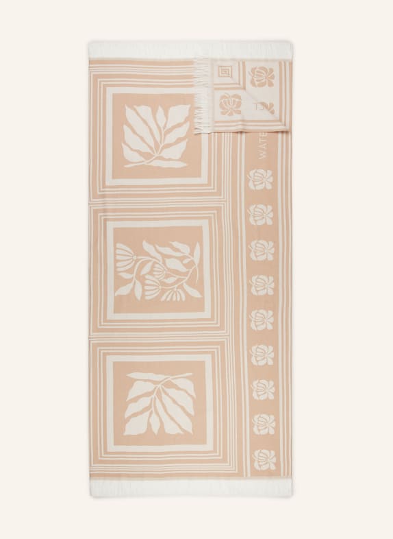 watercult Strandtuch COASTAL BOHEMIA BEIGE / WEISS