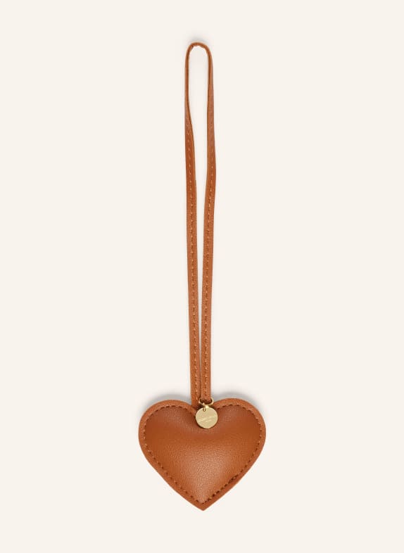CHEEKY CHAIN MUNICH Pocket tag HEART COGNAC / GOLD