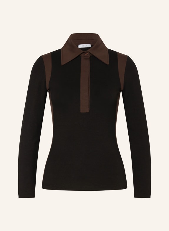 REISS Jersey-Poloshirt DENISE DUNKELBRAUN / BRAUN
