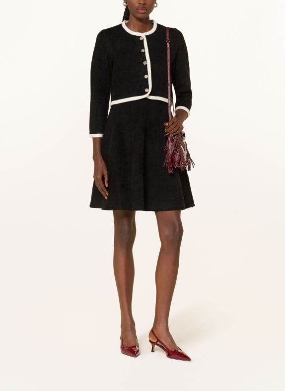 maje Set: Strickjacke und Strickkleid SCHWARZ