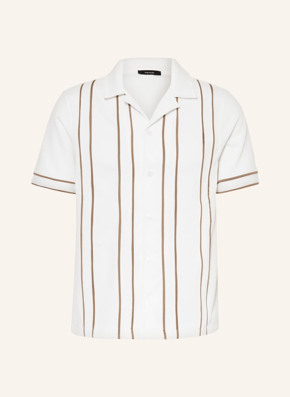 REISS Resorthemd SANDER Regular Fit WEISS / COGNAC