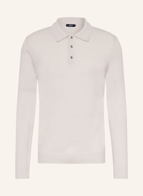 REISS Dzianinowa koszulka polo TRAFFORD CAMELOWY