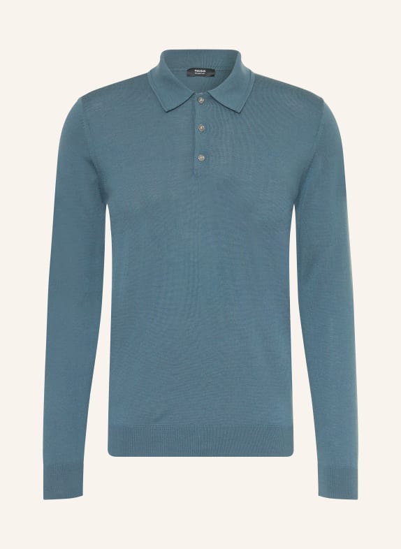 REISS Dzianinowa koszulka polo TRAFFORD PETROL