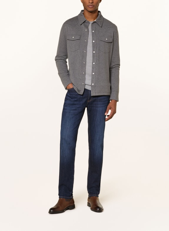 REISS Gebreid shirt LEDGER Comfort Fit GRIJS