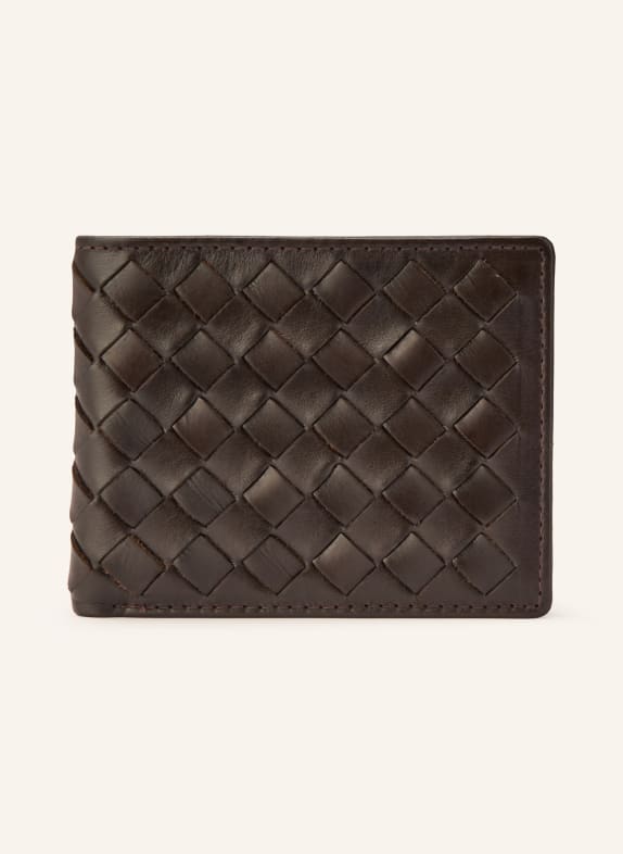 REISS Peněženka ELTON TMAVĚ HNĚDÁ