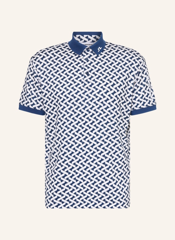 J.LINDEBERG Funktions-Poloshirt WEISS / BLAU