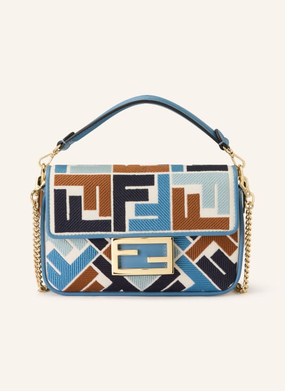 FENDI BAGUETTE shoulder bag WHITE / BROWN / BLUE