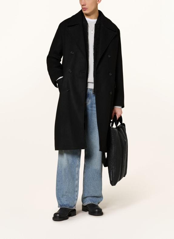 ALLSAINTS Wollmantel CURRAN SCHWARZ
