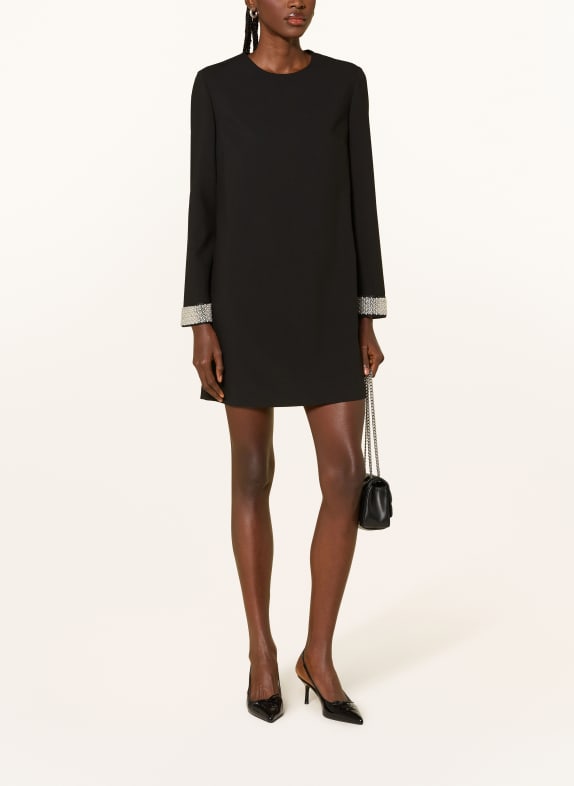 MRS & HUGS Cocktailkleid SCHWARZ / WEISSGOLD