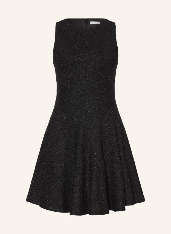 MRS & HUGS Cocktailkleid aus Tweed mit Glitzergarn SCHWARZ / SILBER