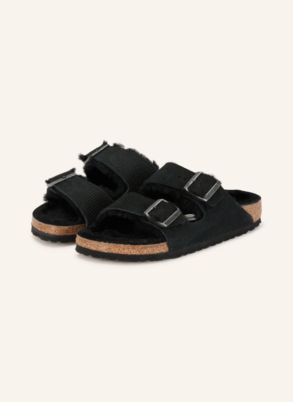 BIRKENSTOCK Pantoletten ARIZONA SHEARLING SCHWARZ