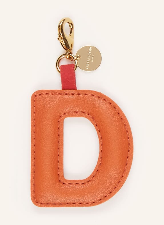 CHEEKY CHAIN MUNICH Taschenanhänger LETTER D ORANGE / ROT