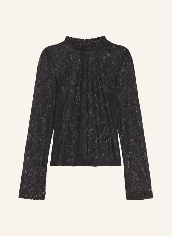 ALLSAINTS Longsleeve ARIA aus Spitze SCHWARZ