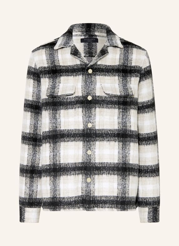 ALLSAINTS Flanell-Overjacket LAPSE GRAU / SCHWARZ