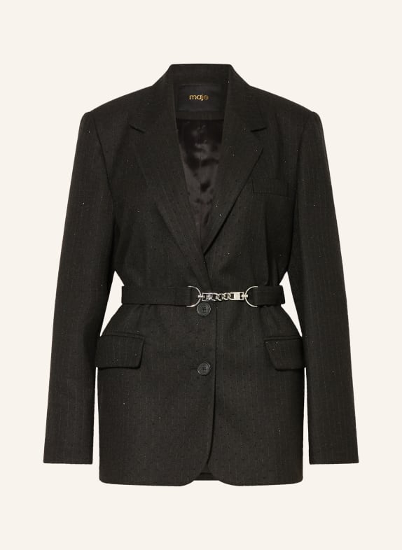 maje Blazer mit Schmucksteinen SCHWARZ / WEISS