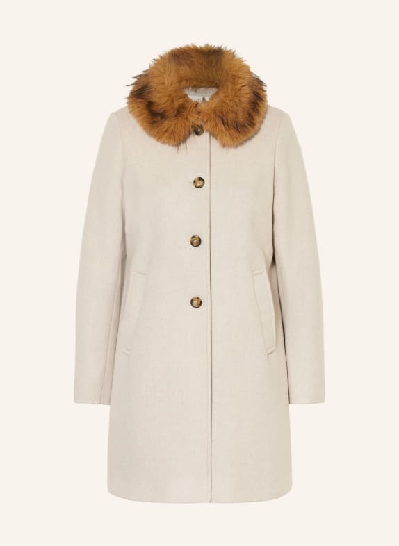 ba&sh Wollmantel TALLING mit Kunstfell ECRU