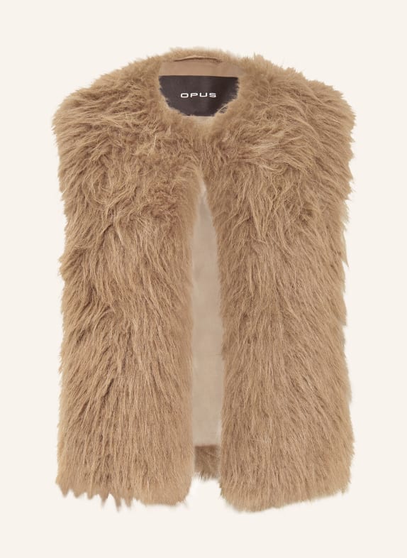 OPUS Kunstfell-Weste WONDRA BRAUN