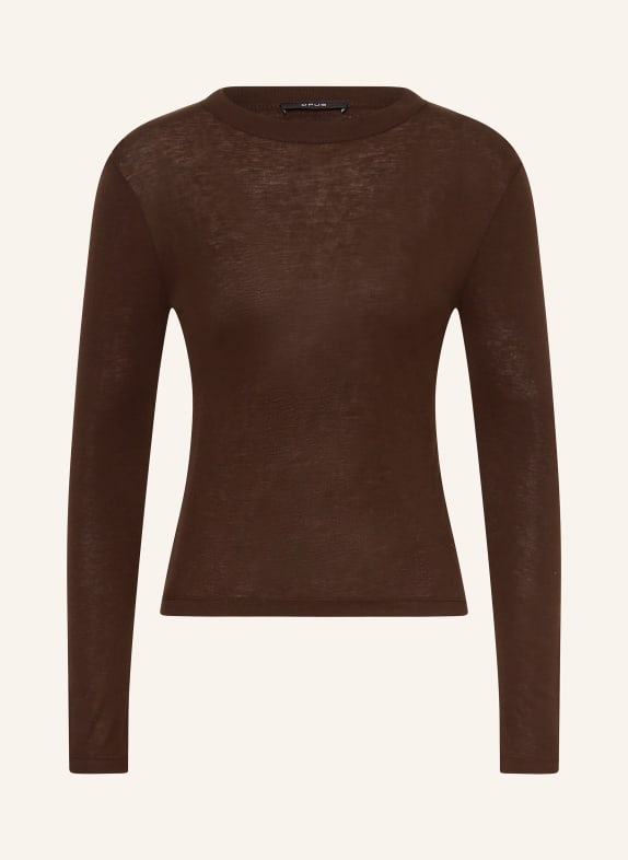 OPUS Longsleeve SEFEMINA DUNKELBRAUN