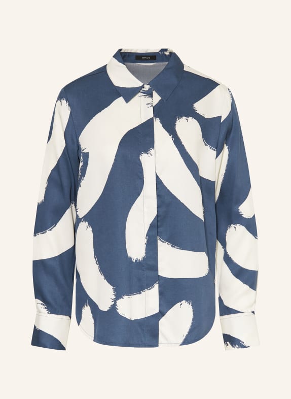 OPUS FUMIRA shirt blouse BLUE / ECRU