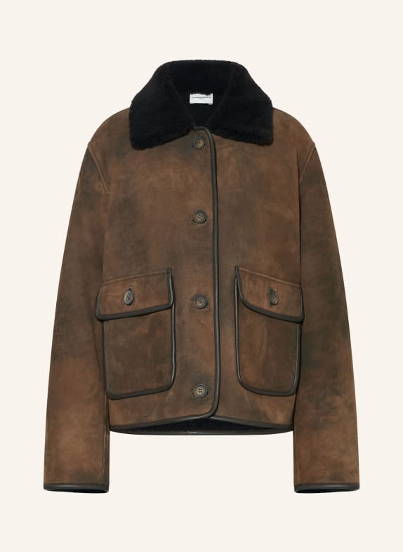 CLAUDIE PIERLOT Lederjacke BRAUN