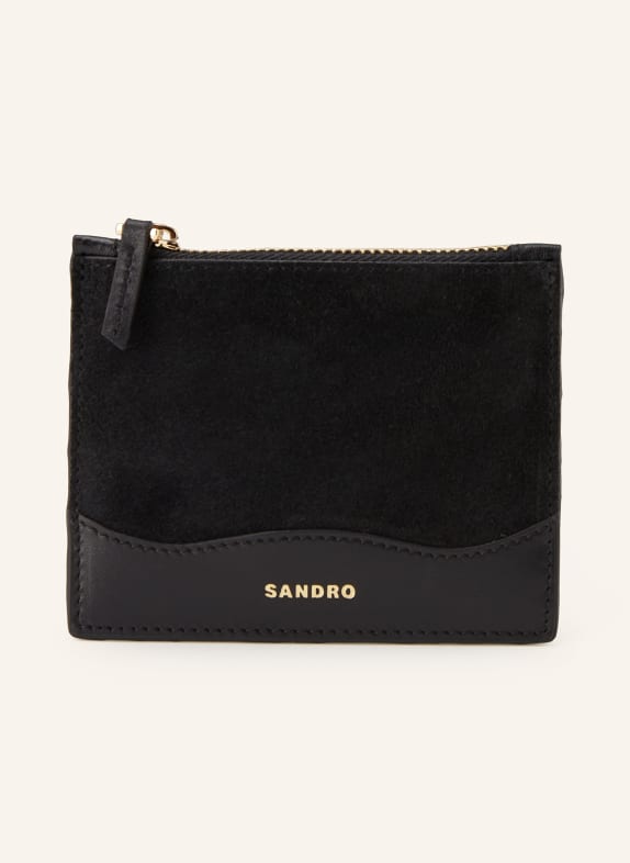 SANDRO Kartenetui mit Münzfach SCHWARZ
