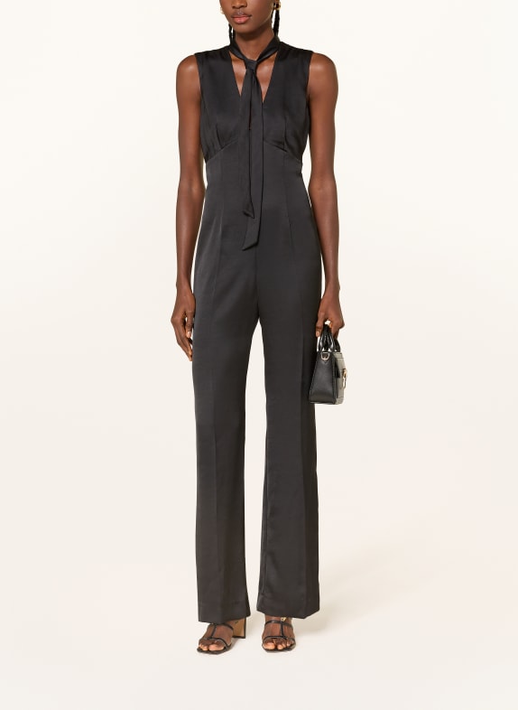 CLAUDIE PIERLOT Satin-Jumpsuit SCHWARZ