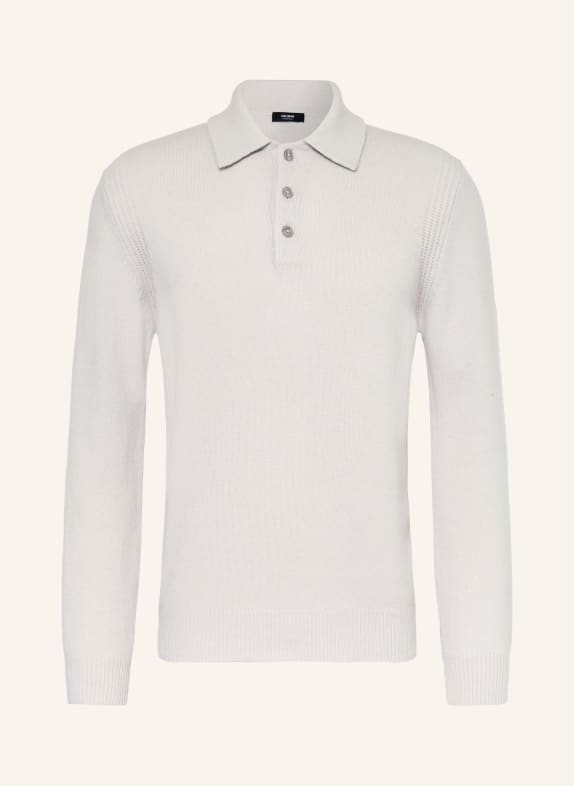 REISS Dzianinowa koszulka polo DEANSGATE JASNOCZARY