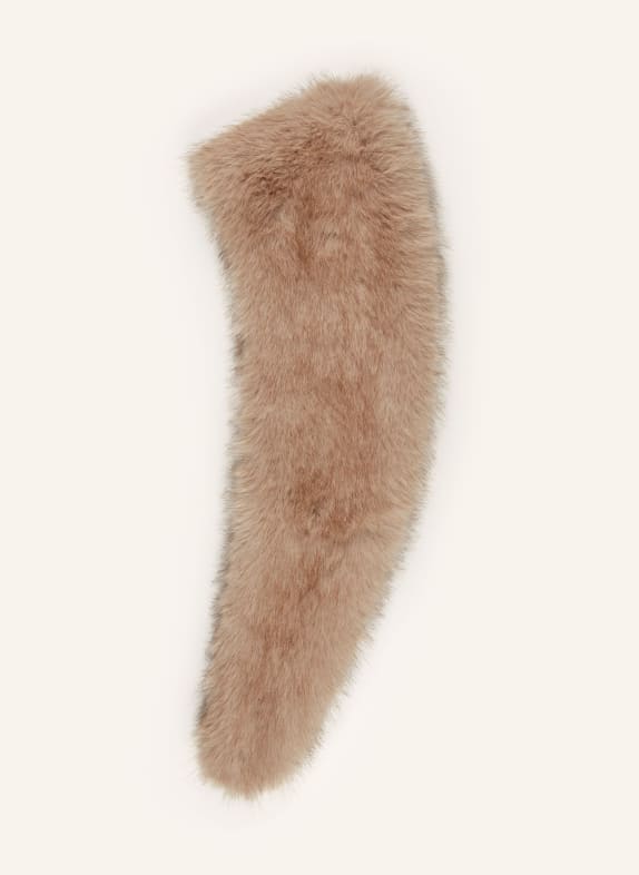 REISS FLORA faux fur collar LIGHT BROWN