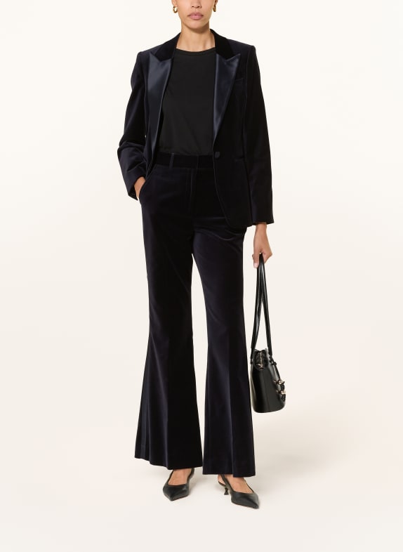 REISS Samthose VERDA mit Galonstreifen DUNKELBLAU