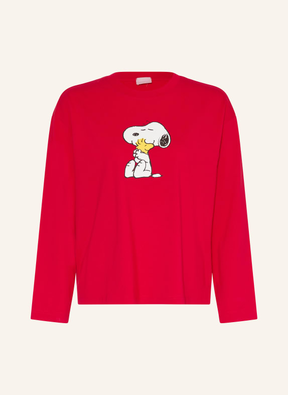 mey Schlafshirt Serie mey x PEANUTS ROT