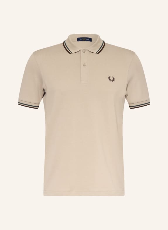 FRED PERRY Piqué-Poloshirt HELLBRAUN