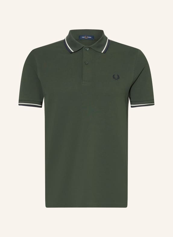 FRED PERRY Piqué-Poloshirt DUNKELGRÜN
