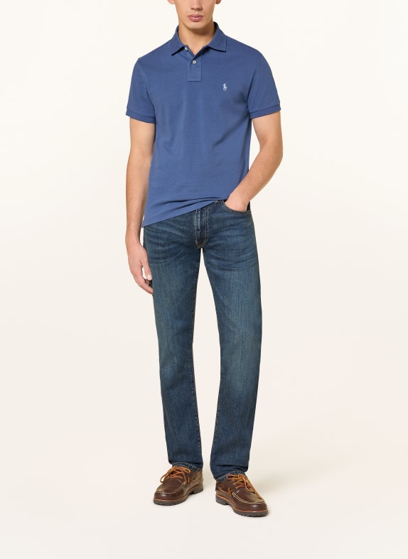 POLO RALPH LAUREN Piqué poloshirt Custom Slim Fit BLAUW / LICHTBLAUW