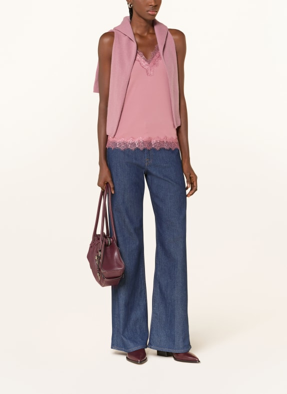 rosemunde Top BILLIE mit Spitze ALTROSA