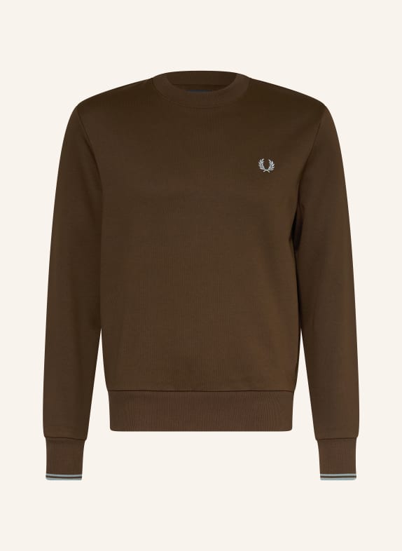 FRED PERRY Sweatshirt DUNKELBRAUN