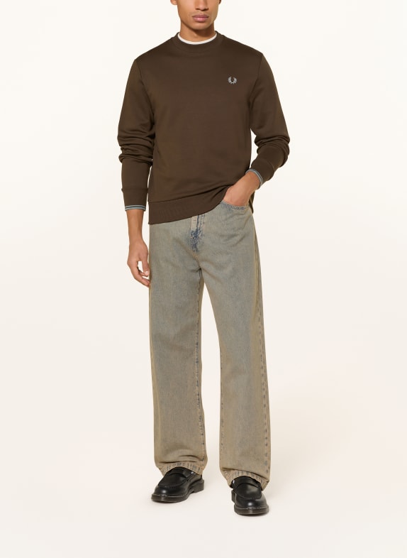 FRED PERRY sweatshirt MARRON FONCÉ