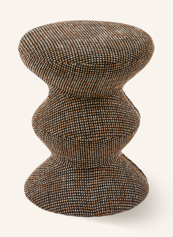 POLSPOTTEN Hocker ZIG ZAG DUNKELBRAUN