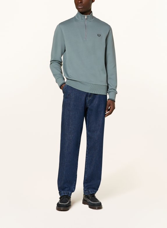 FRED PERRY Sweatshirt met capuchon LICHTBLAUW