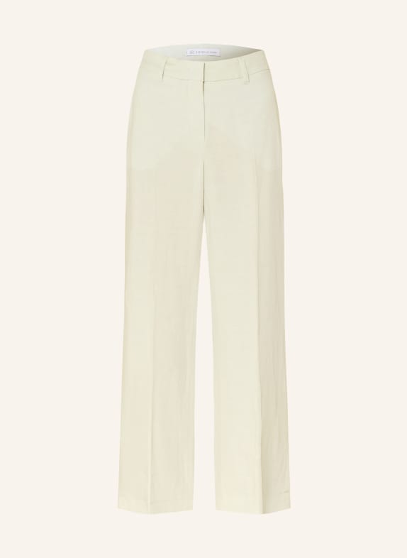 RAFFAELLO ROSSI Hose OLESSA mit Leinen HELLBLAU / KHAKI