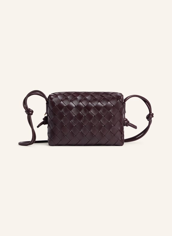 BOTTEGA VENETA Umhängetasche MINI LOOP DARK BAROLO/GOLD
