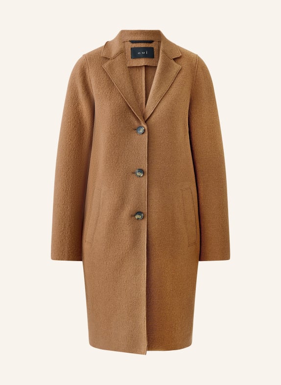 oui Wollmantel CAMEL