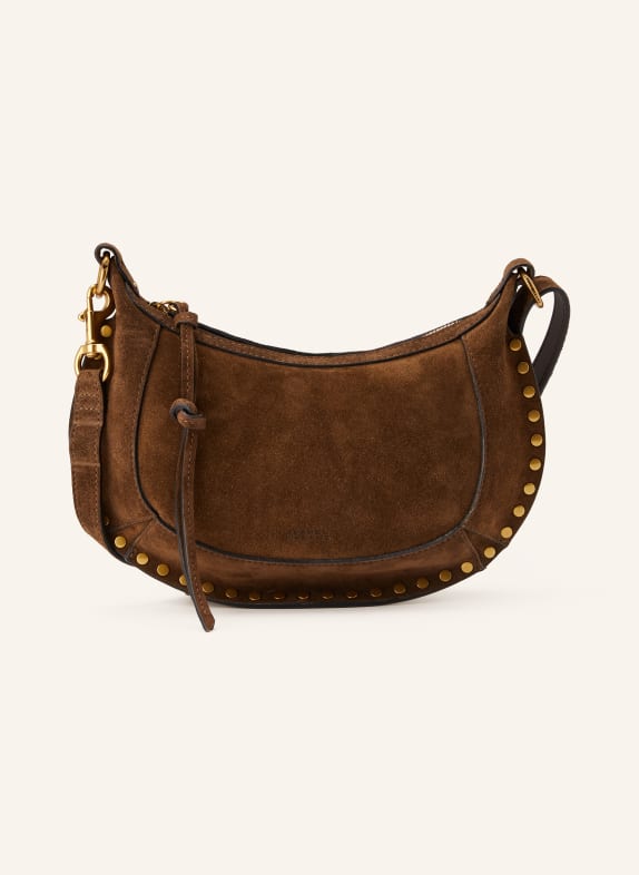 ISABEL MARANT Umhängetasche OSKAN MOON DUNKELBRAUN / GOLD
