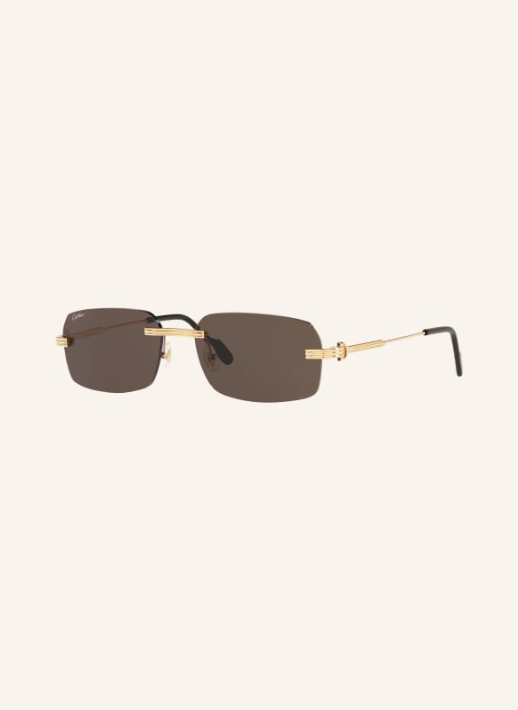 Cartier Sunglasses 6L001521 GOLD/ DARK GRAY