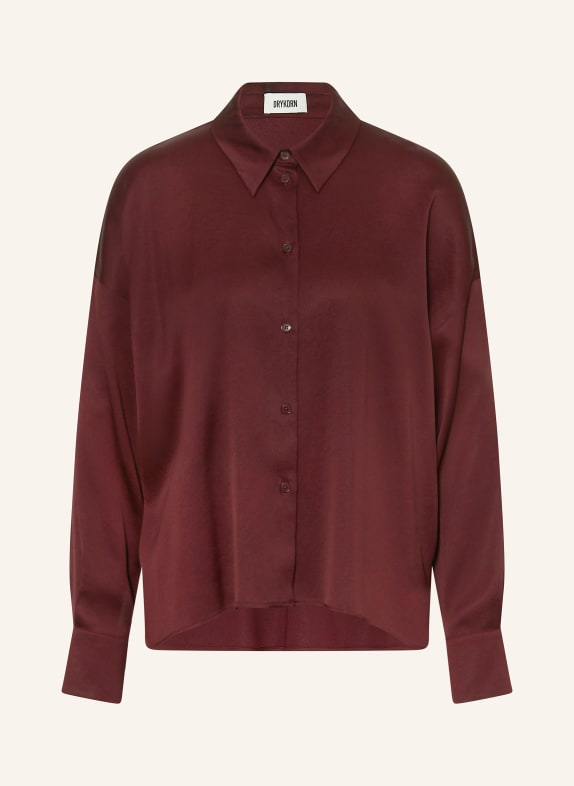 DRYKORN Hemdbluse CLOELIA aus Satin DUNKELROT