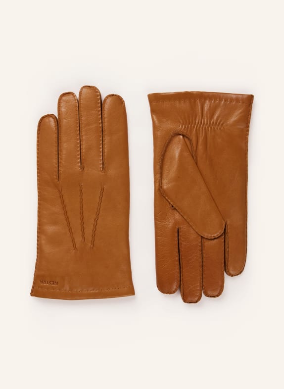 HESTRA Lederhandschuhe EDWARD COGNAC