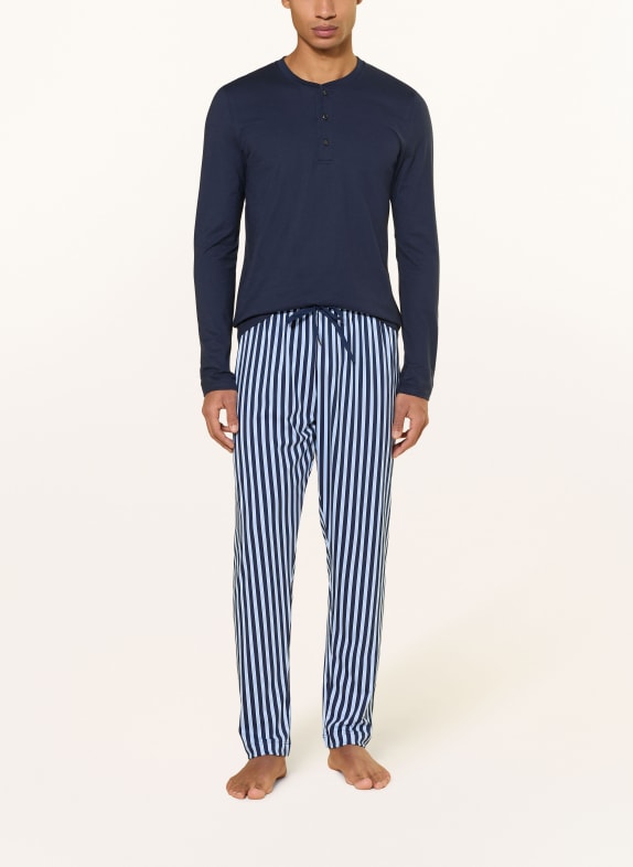 mey Pyjamasbyxor i serien GRAPHIC STRIPES LJUSBLÅ / MÖRKBLÅ / VIT