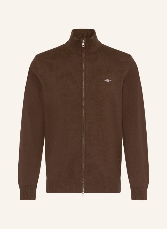 GANT Strickjacke DUNKELBRAUN
